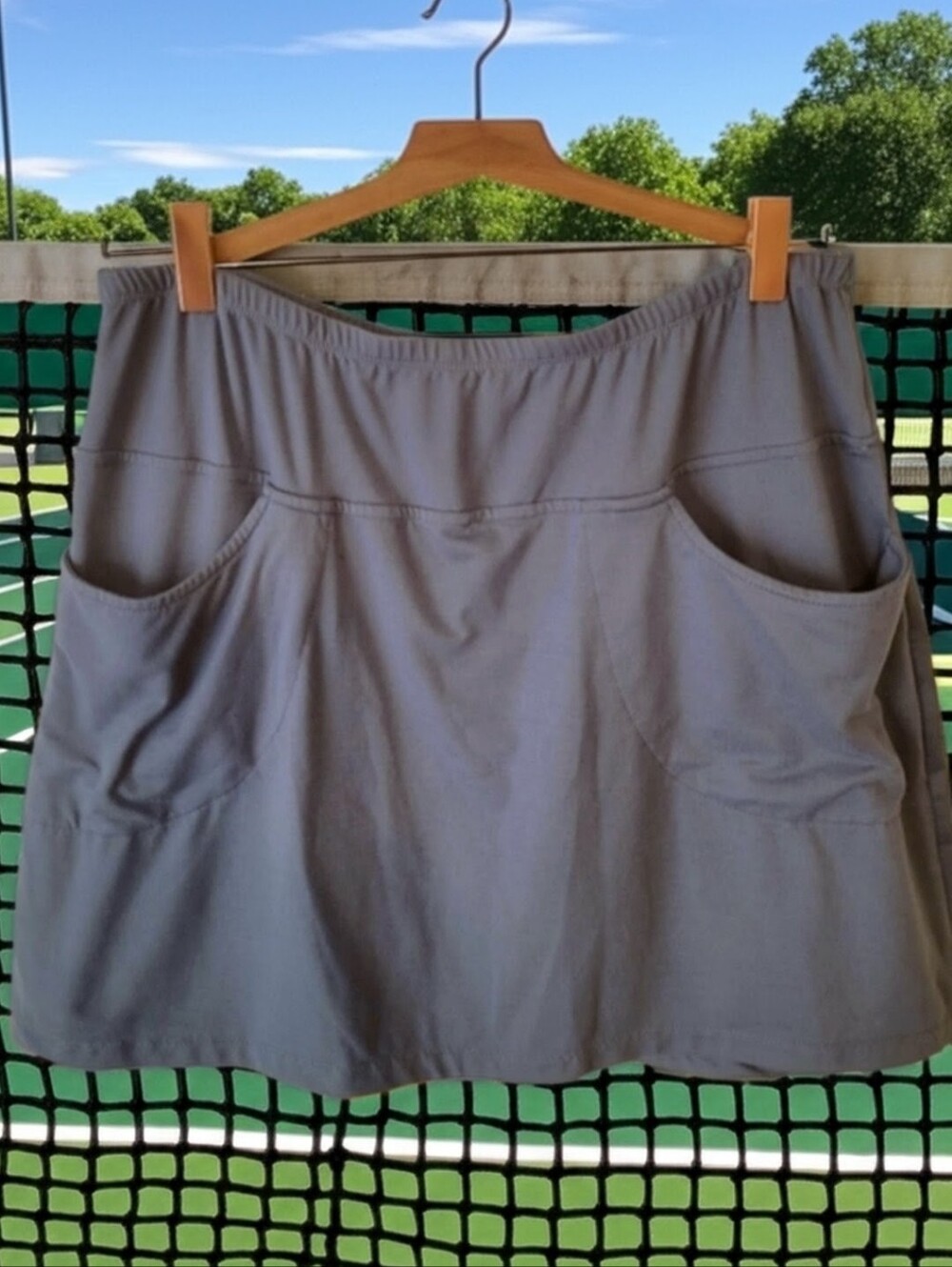Slate Blue Athletic Shorts/Skort